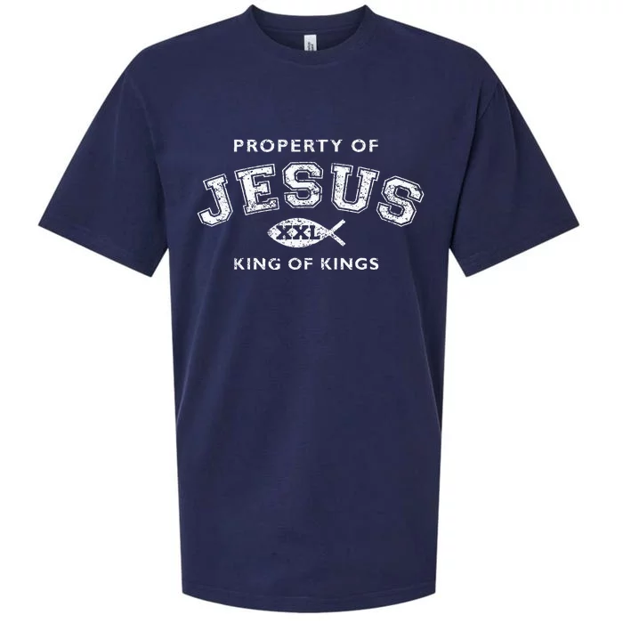 Property Of Jesus King Of Kings Xxl Sueded Cloud Jersey T-Shirt