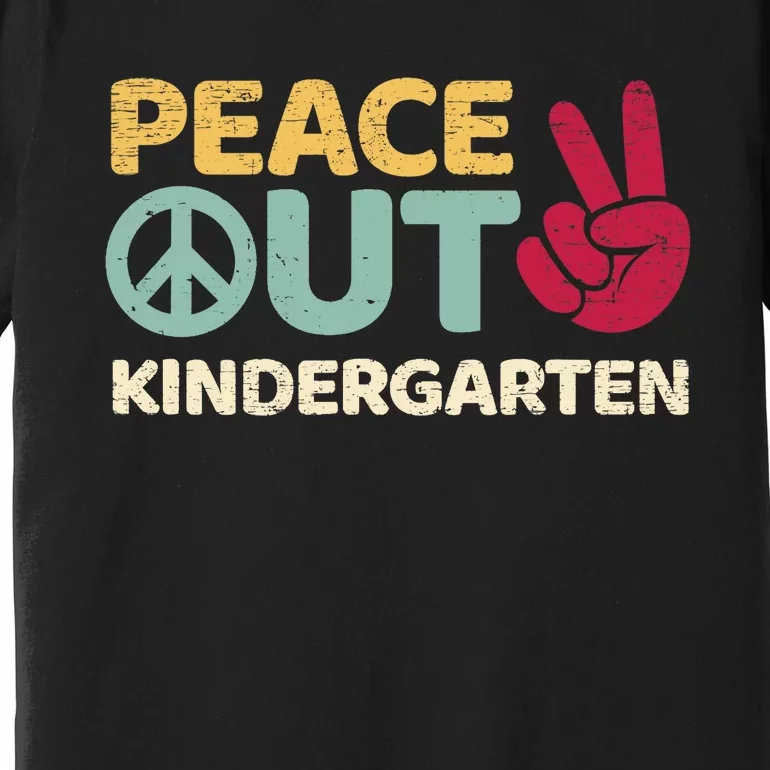 Peace Out Kindergarten Graduation Last Day Of School Premium T-Shirt