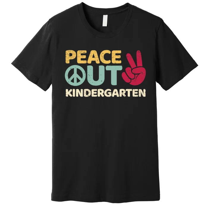 Peace Out Kindergarten Graduation Last Day Of School Premium T-Shirt