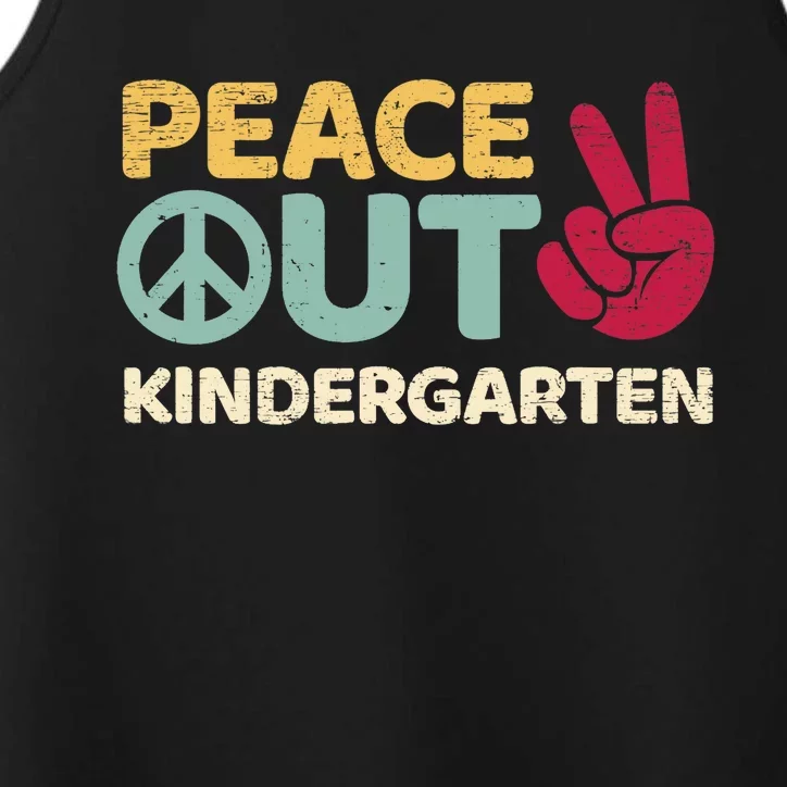 Peace Out Kindergarten Graduation Last Day Of School Performance Tank