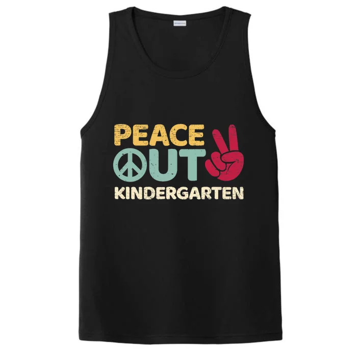 Peace Out Kindergarten Graduation Last Day Of School Performance Tank