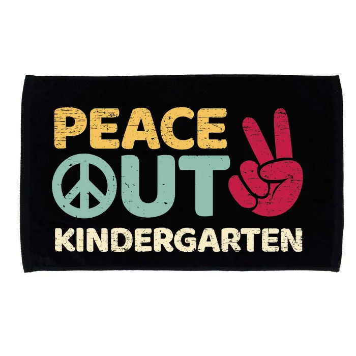 Peace Out Kindergarten Graduation Last Day Of School Microfiber Hand Towel