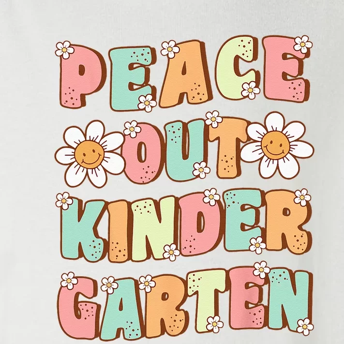 Peace Out Kindergarten Cute Groovy Last Day Of Kindergarten Toddler Long Sleeve Shirt