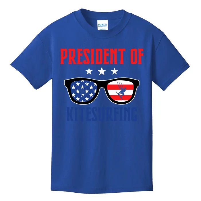 President Of Kitesurfing Gift Kids T-Shirt