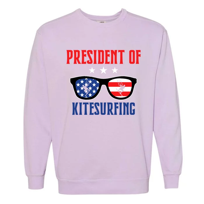 President Of Kitesurfing Gift Garment-Dyed Sweatshirt