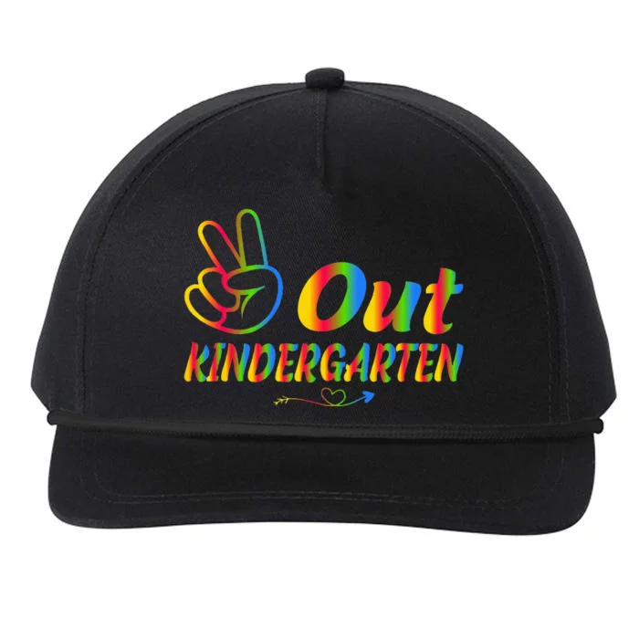 Peace Out Kindergarten Last Day Of Kindergarten Teacher Snapback Five-Panel Rope Hat