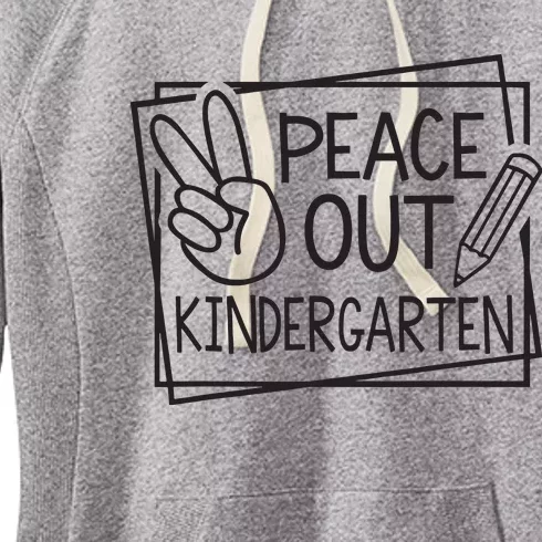 Peace Out Kindergarten Last Day Of School Summer Break Women's Fleece Hoodie