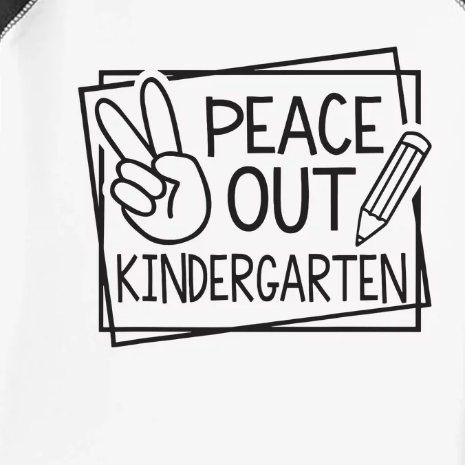 Peace Out Kindergarten Last Day Of School Summer Break Infant Baby Jersey Bodysuit