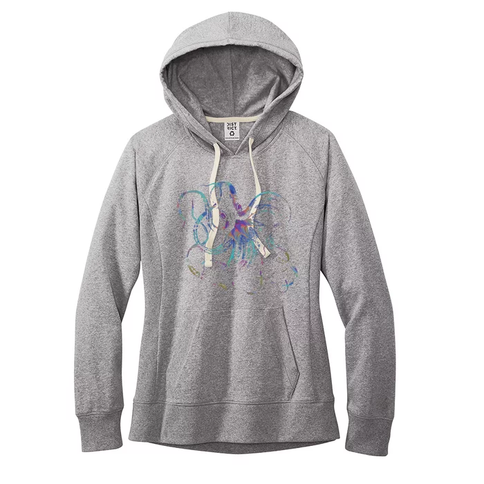 Psychedelic Octopus Kraken Women's Fleece Hoodie