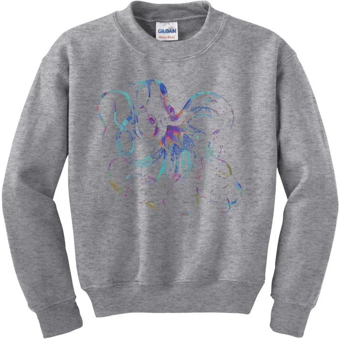 Psychedelic Octopus Kraken Kids Sweatshirt