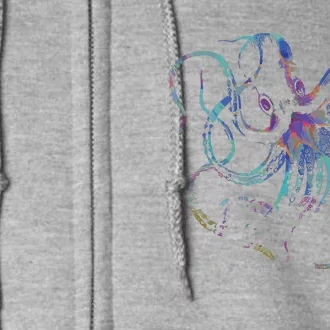 Psychedelic Octopus Kraken Full Zip Hoodie