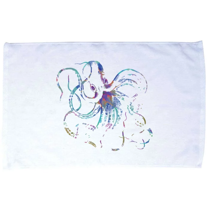 Psychedelic Octopus Kraken Microfiber Hand Towel