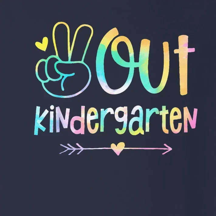 Peace Out Kindergarten Tie Dye Last Day Of School Toddler Long Sleeve Shirt