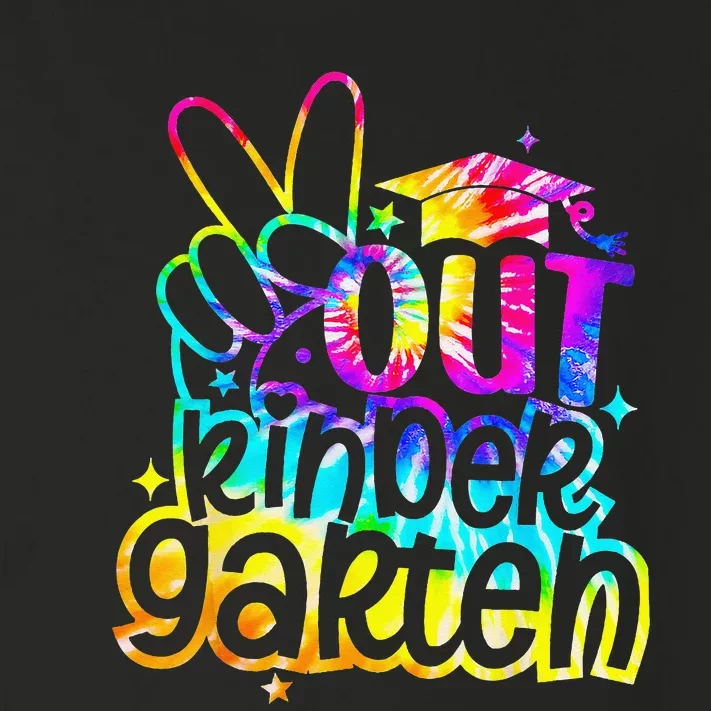 Peace Out Kindergarten Graduation Last Day Of School Tie Dye Toddler Long Sleeve Shirt