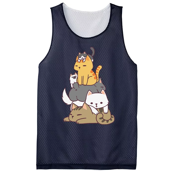 Pile Of Kitty Cats Funny Cute Cat Lover Gift Mesh Reversible Basketball Jersey Tank