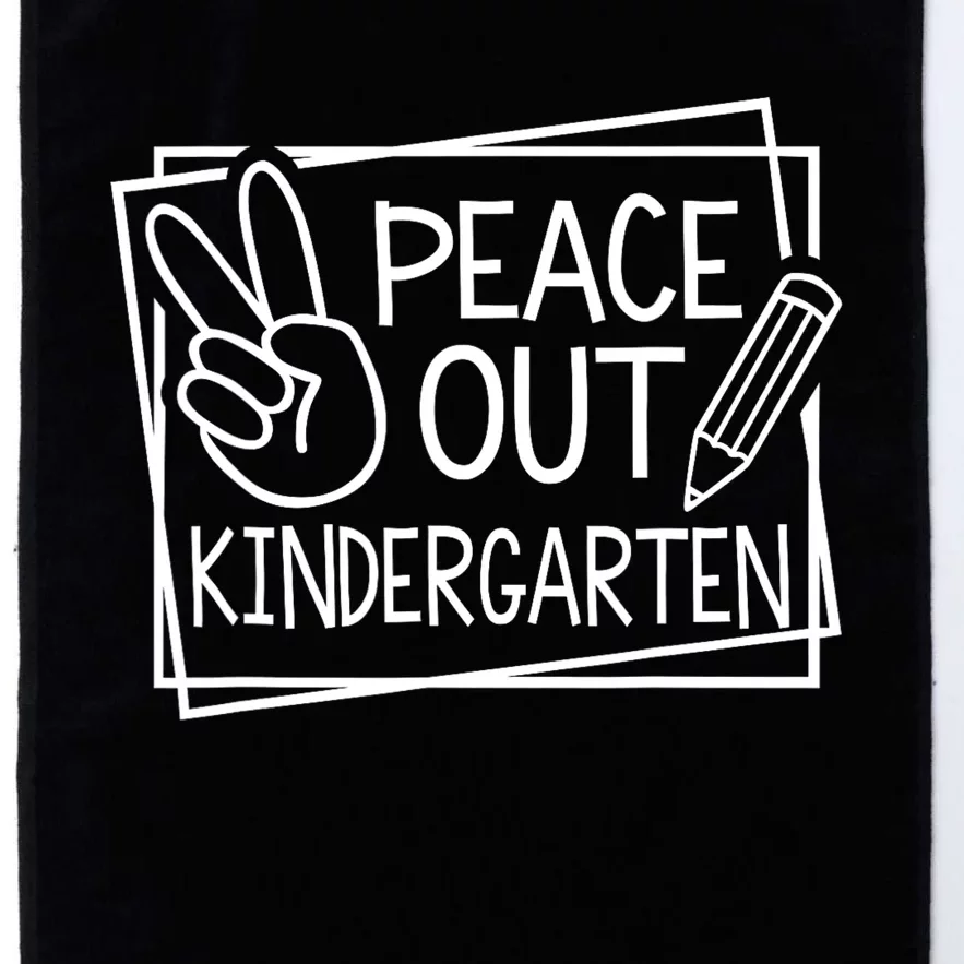 Peace Out Kindergarten Last Day Of School Summer Break Platinum Collection Golf Towel