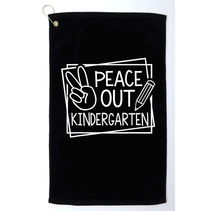 Peace Out Kindergarten Last Day Of School Summer Break Platinum Collection Golf Towel