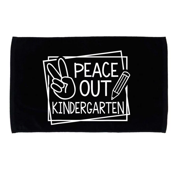 Peace Out Kindergarten Last Day Of School Summer Break Microfiber Hand Towel