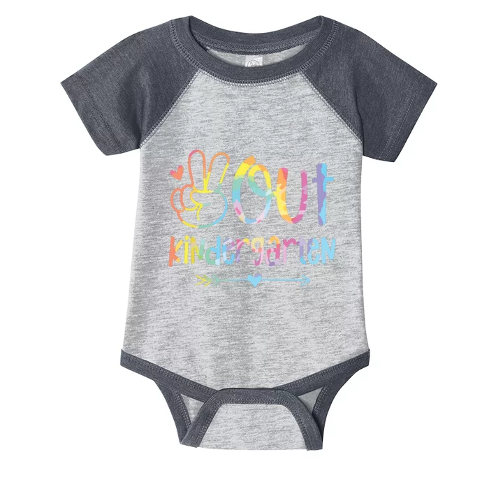 Peace Out Kindergarten Tie Dye Last Day Of School Teacher Infant Baby Jersey Bodysuit