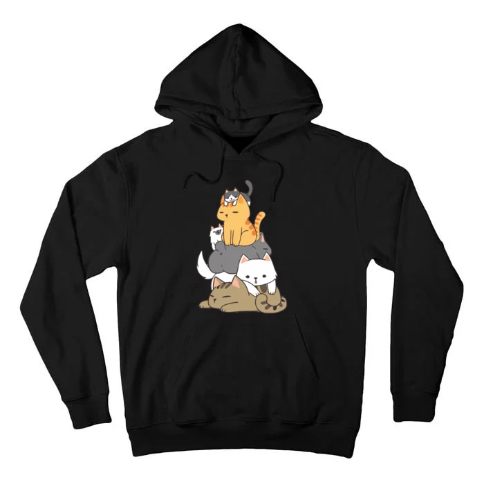 Pile Of Kitty Cats Funny Cute Cat Lover Gift Tall Hoodie