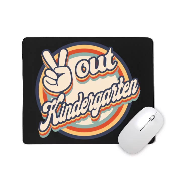 Peace Out Kindergarten Retro Graduation Class Of 2022 Gift Mousepad