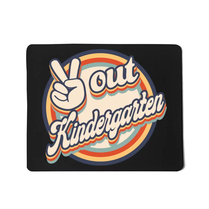 Peace Out Kindergarten Retro Graduation Class Of 2022 Gift Mousepad