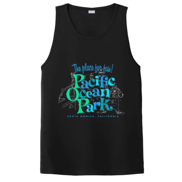 Pacific Ocean Los Angeles Park Retro Vintage Performance Tank