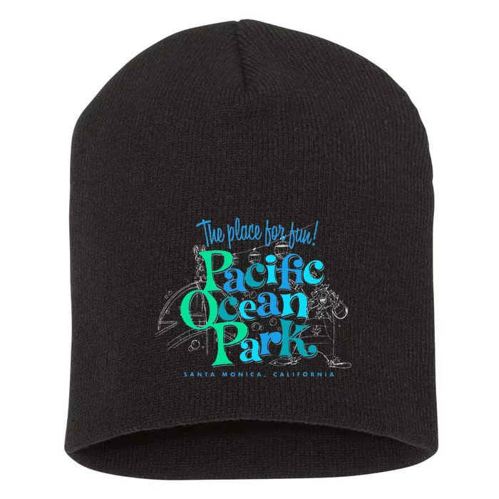 Pacific Ocean Los Angeles Park Retro Vintage Short Acrylic Beanie