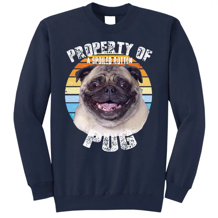 Pug Owner Lover Retro Vintage Love Cute Dog Tall Sweatshirt