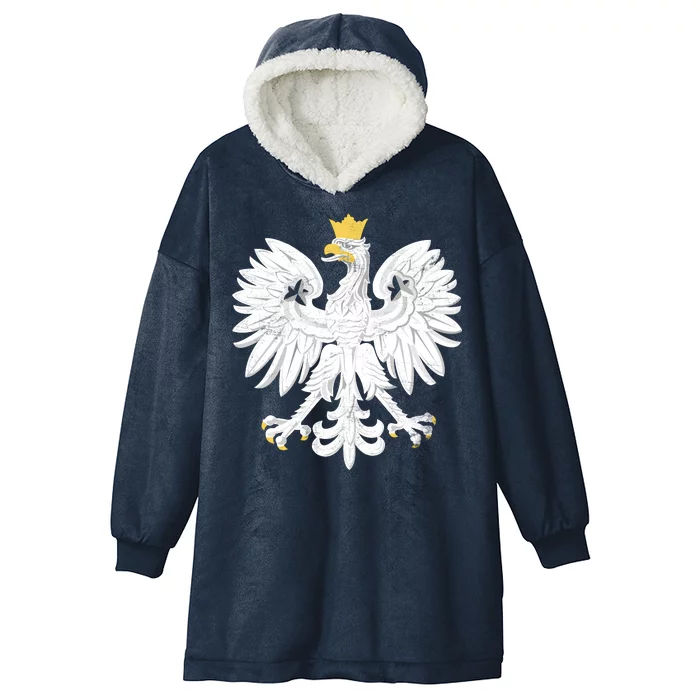 Poland Pride Vintage Eagle Hooded Wearable Blanket