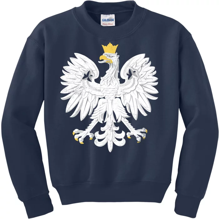 Poland Pride Vintage Eagle Kids Sweatshirt