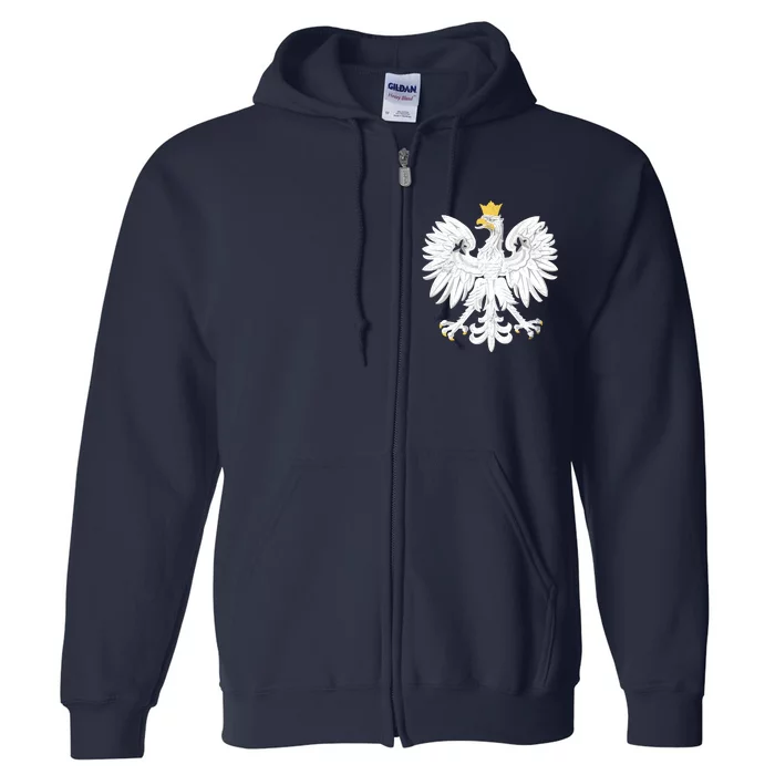 Poland Pride Vintage Eagle Full Zip Hoodie