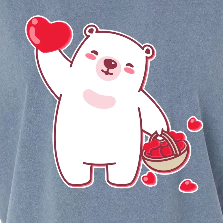 Polar Bear Cute Valentines Day Love Garment-Dyed Women's Muscle Tee