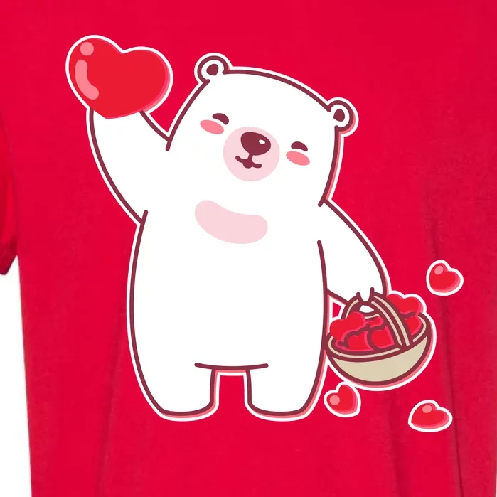 Polar Bear Cute Valentines Day Love Garment-Dyed Heavyweight T-Shirt