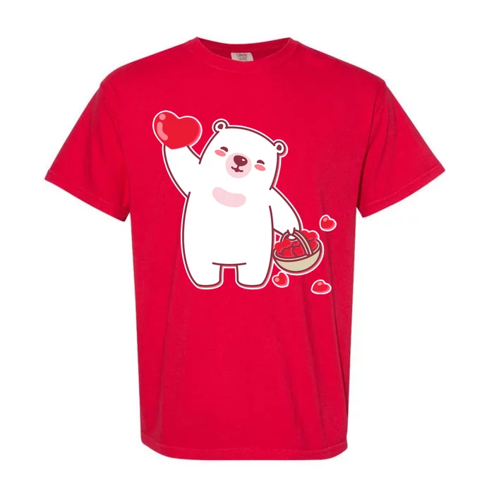 Polar Bear Cute Valentines Day Love Garment-Dyed Heavyweight T-Shirt