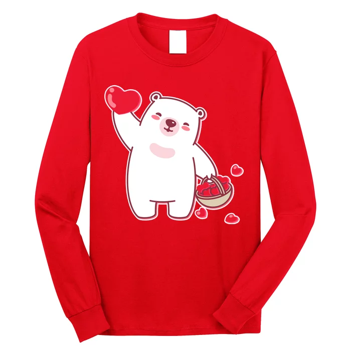 Polar Bear Cute Valentines Day Love Long Sleeve Shirt