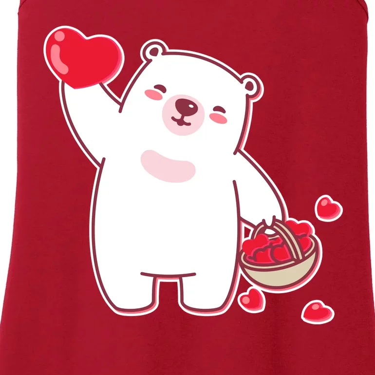 Polar Bear Cute Valentines Day Love Ladies Essential Tank