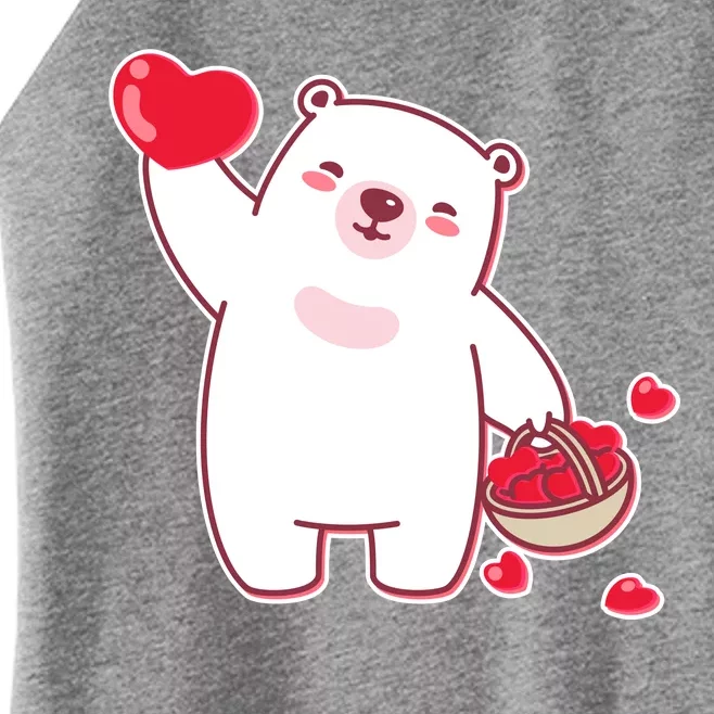 Polar Bear Cute Valentines Day Love Women’s Perfect Tri Rocker Tank