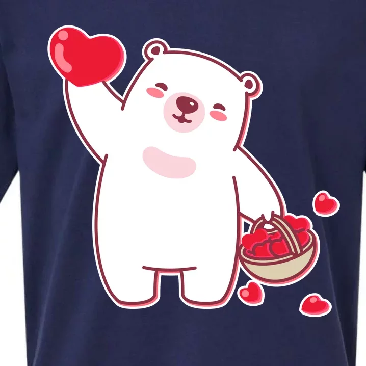 Polar Bear Cute Valentines Day Love Sueded Cloud Jersey T-Shirt