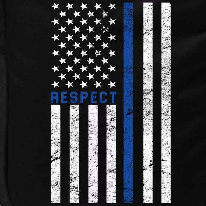 Police American Flag Respect The Blue Impact Tech Backpack