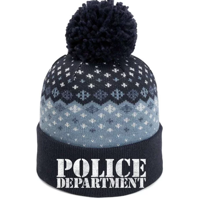 Police Department Logo The Baniff Cuffed Pom Beanie