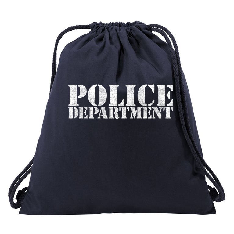 Police Department Logo Drawstring Bag