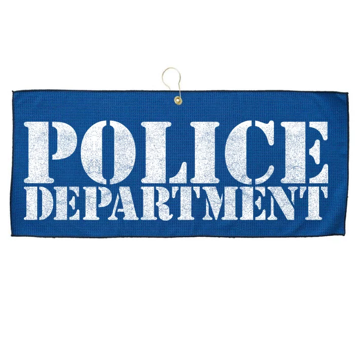 Police Department Logo Large Microfiber Waffle Golf Towel