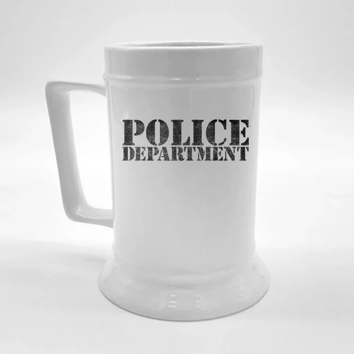 Police Department Logo Front & Back Beer Stein