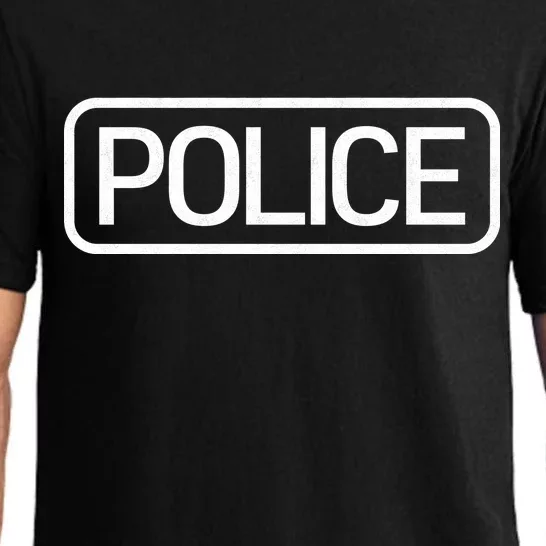 Police Distressed Logo Pajama Set