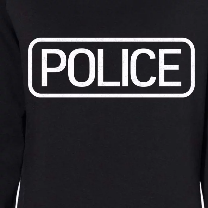 Police Distressed Logo Womens California Wash Sweatshirt