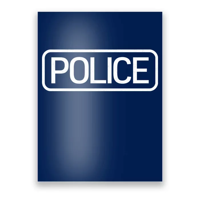 Police Distressed Logo Poster