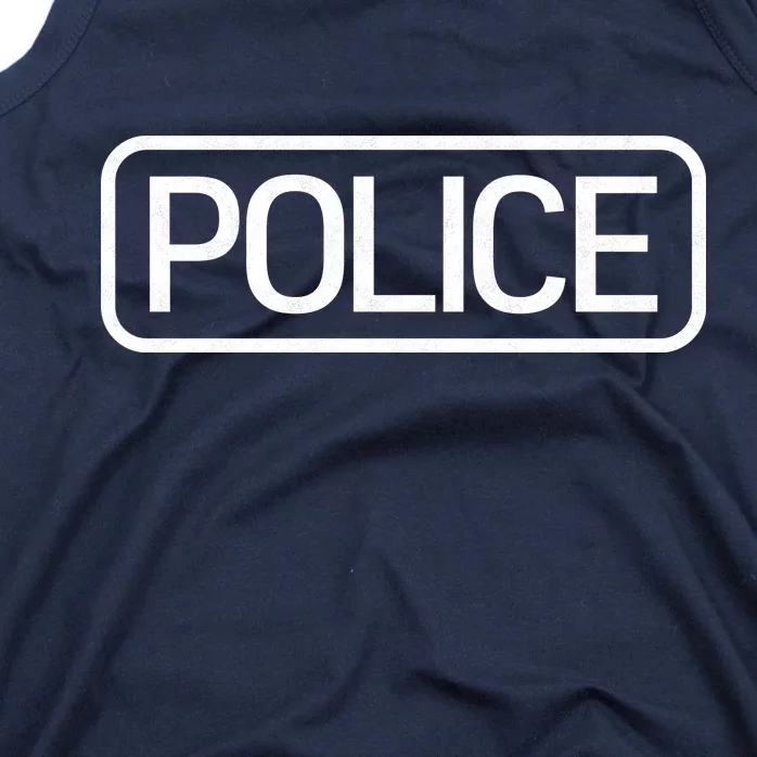 Police Distressed Logo Tank Top