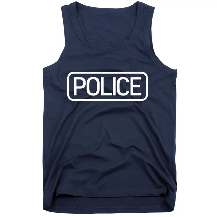 Police Distressed Logo Tank Top