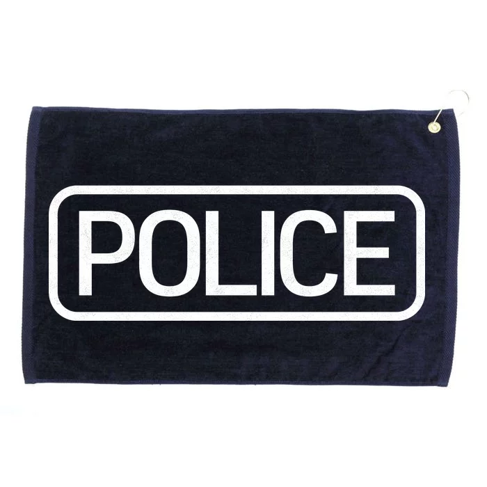 Police Distressed Logo Grommeted Golf Towel